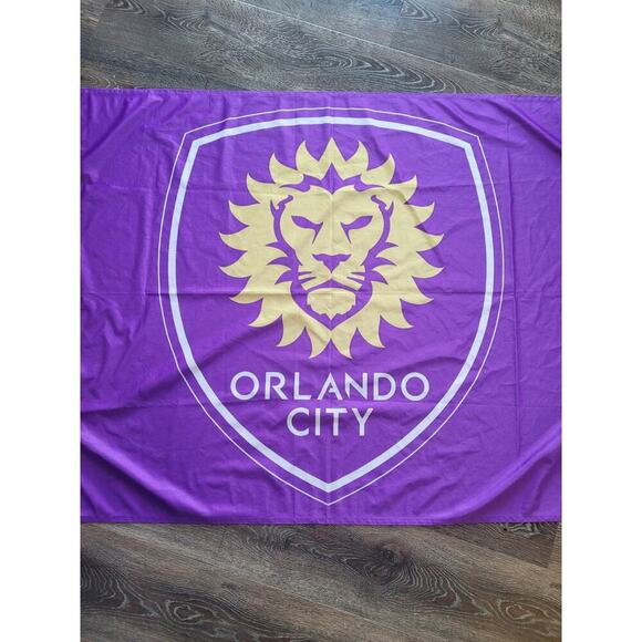 MLS Orlando City  SC Logo Football Soccer Flag 3 x‎ 5 Grommets Goal #7 - Picture 1 of 5